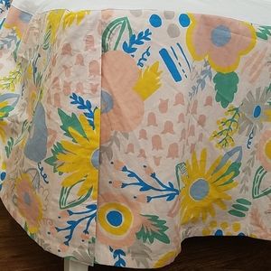 Land of Nod Floral Rush crib skirt